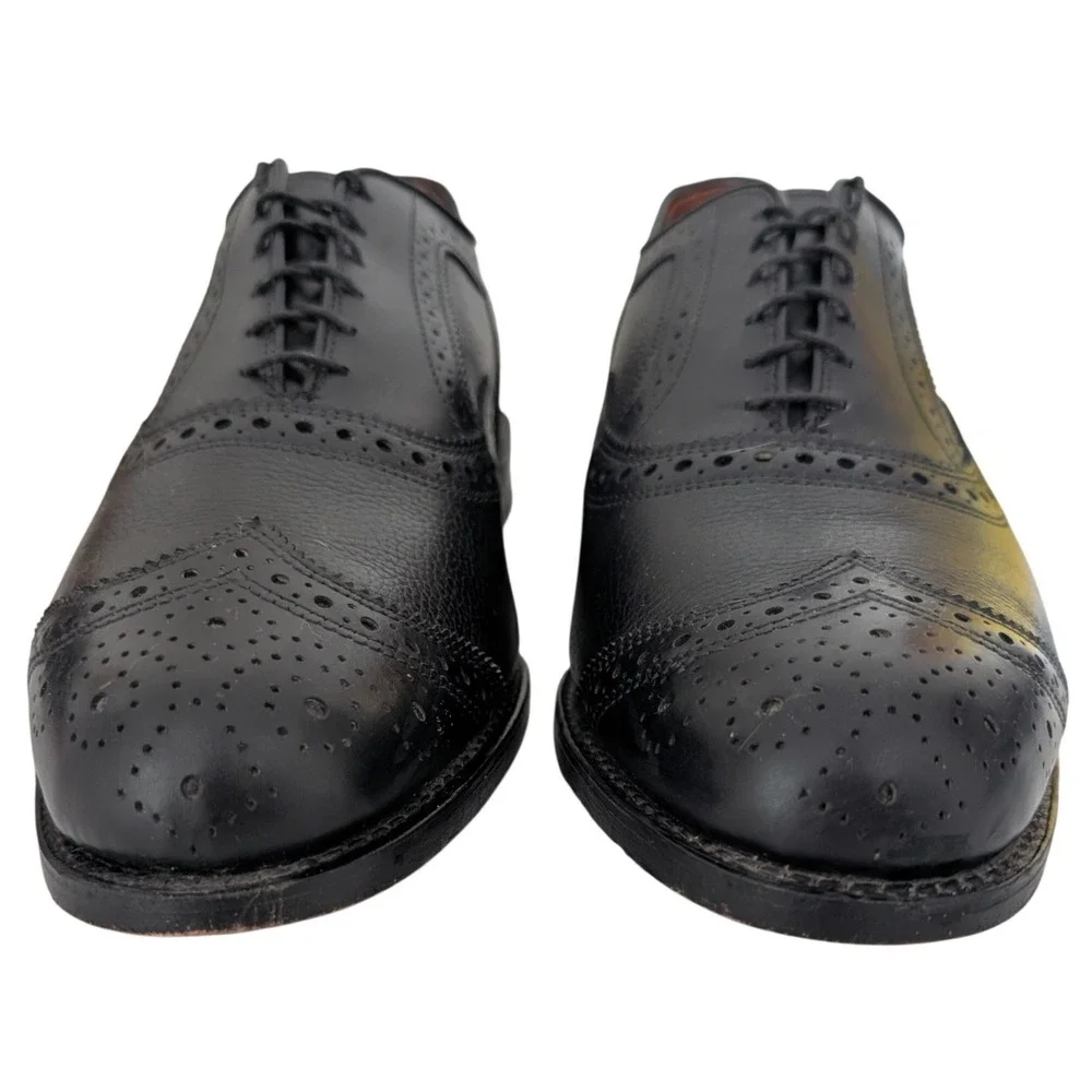 Allen Edmonds Wingtip Oxford Dress Shoes Black Leather Lace Up Men 11 USA‎